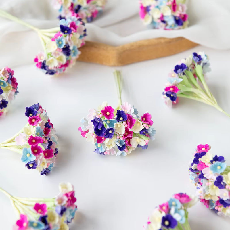 ZQCY Künstliche Schleierkraut Blumen aus Seide, Mehrfarbiges Textil-Blumenbouquet für Hochzeit, Garten und Home Decor - Bild 1