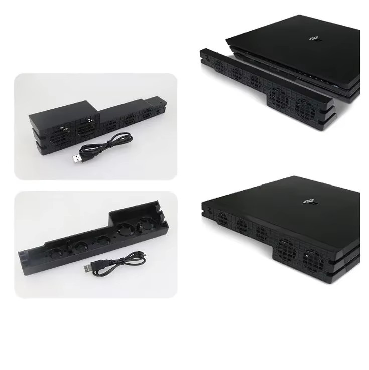 Ren Tian Ge Turbo-Kühlung USB-Lüfter für PS4 Pro Spielekonsole, Schwarz - Bild 2