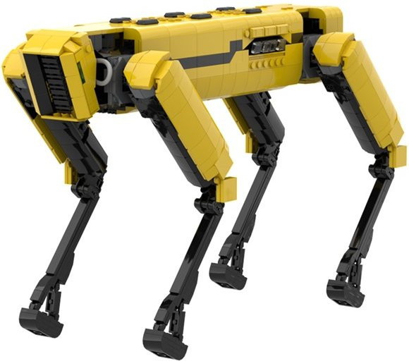 GOBRICKS MOC Boston Dynamics Spot Roboter Modell Baustein Gelb - Bild 1
