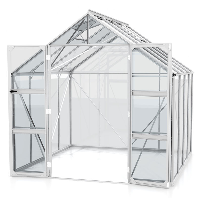Vitavia Gewächshaus Domus 6700 aus Aluminium in Silber mit 6,7 m² Fläche und Einscheibensicherheitsglas - Bild 3