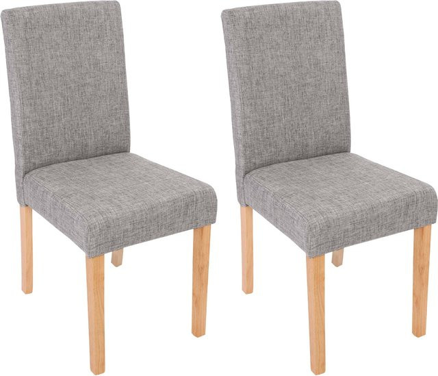 MCW Esszimmerstuhl Littau 2er-Set in Grau aus Textil mit hellen Beinen - Bild 1