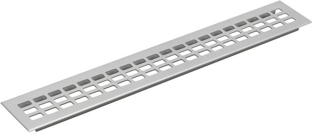vasalat Lüftungsgitter zum Einstecken aus Aluminium in Natur Eloxiert Matt, B/H: 60,0 x 8,0 cm - Bild 1