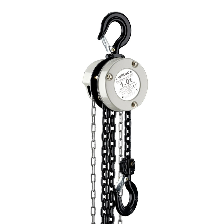 Wiltec Handkettenzug manuell in Silber mit 1t Tragmittel und 3m Hubhöhe - Bild 2