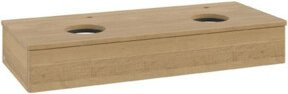 V&B Waschtischunterschrank Antao ohne Frontstruktur in Eiche Honig, Wandhängend, B/T/H: 120 x 50 x 19 cm - Bild 1