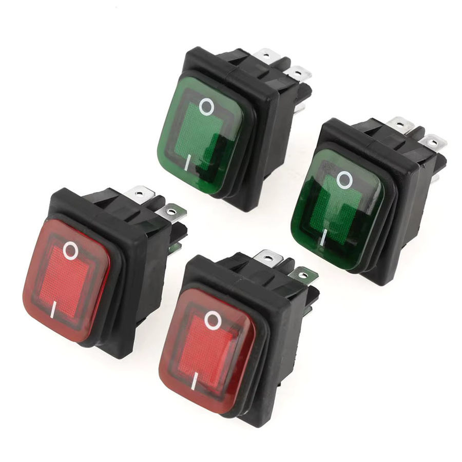 AOKIN 2er Set Wasserdichter Bootstyp Wippschalter KCD4 DPST 6A 250V 4 Pin 2 Position ON-Off Mini Wippschalter - Bild 4