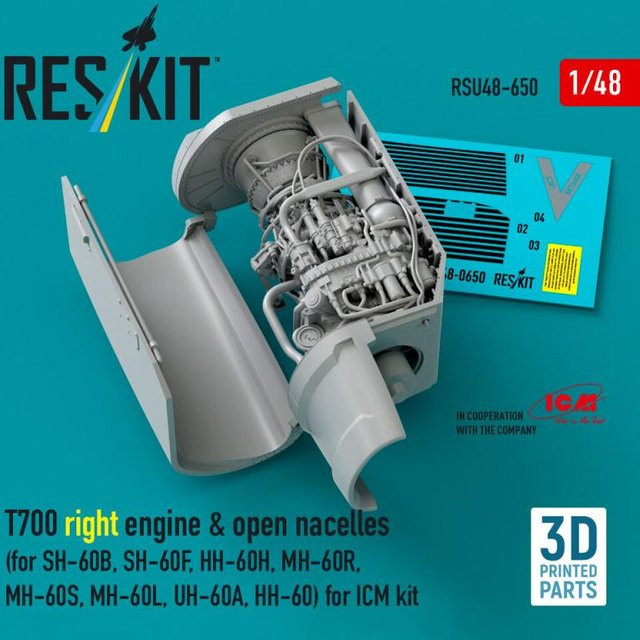 ICM T700 right engine & open nacelles, Fahrzeug, 1:48 - Bild 1
