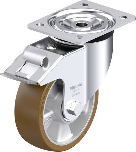 Blickle L-ALB 150K-FI Stahlblech-Lenkrolle in Silber mit 150 mm Rad-Durchmesser und 400 kg Tragfähigkeit - Bild 1