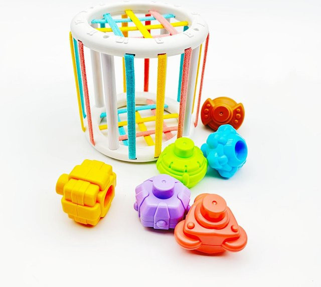 Wucifang Bags Bunte Formbausteine Aktivitätswürfel, ab 6 Monate, Blau - Bild 1