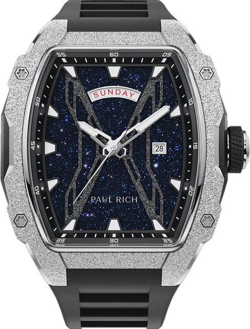 Paul Rich Herrenuhr, Quarz, Edelstahl, Blau, 42 mm, Silikon, 5 ATM - Bild 1