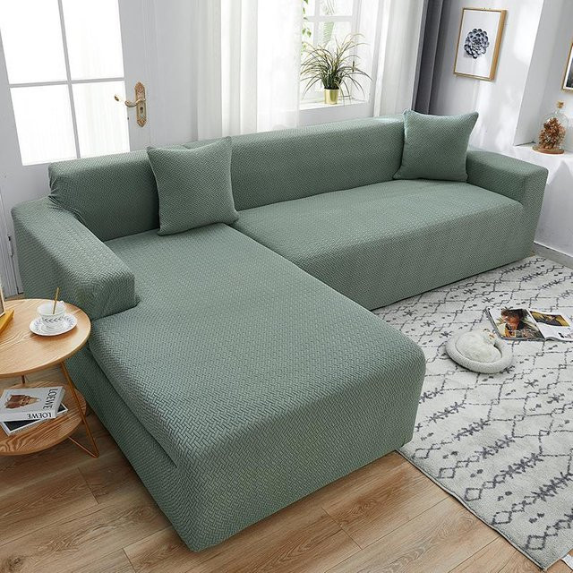 Elastischer Jacquard-Sofabezug für Ecksofas und Sessel, waschbarer Stretch-Schonbezug für 1- bis 5-Sitzer, Breite: 300 cm bis 360 cm - Bild 1