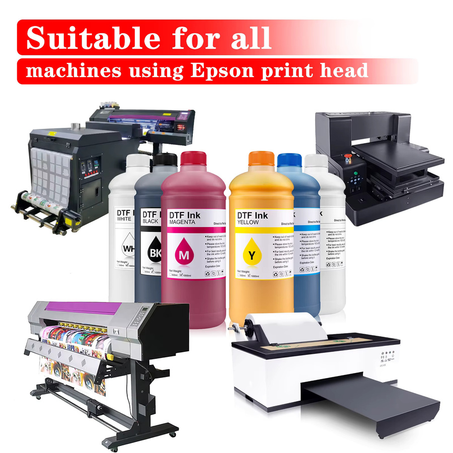 OCBESTJET Premium DTF Direkttransferfolientinte für Epson i3200 XP600 TX800 L1800 1390 L805, Mehrfarbig - Bild 3