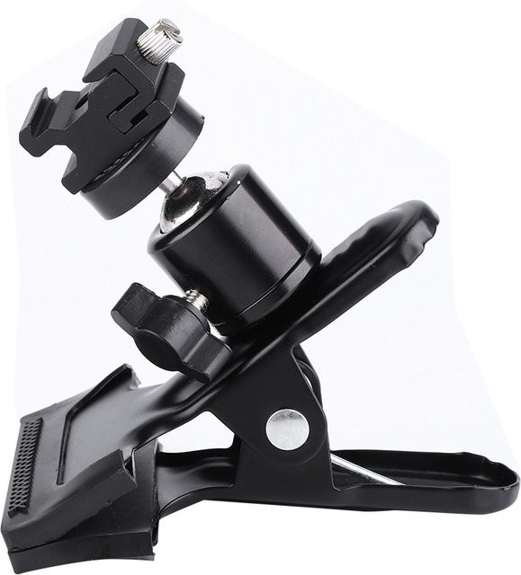 GoolRC Metall-Fotostudio-Hintergrundklemme mit Kugelkopf und Kaltschuhhalterung, 14-Zoll-Gewinde, Schwarz - Bild 1