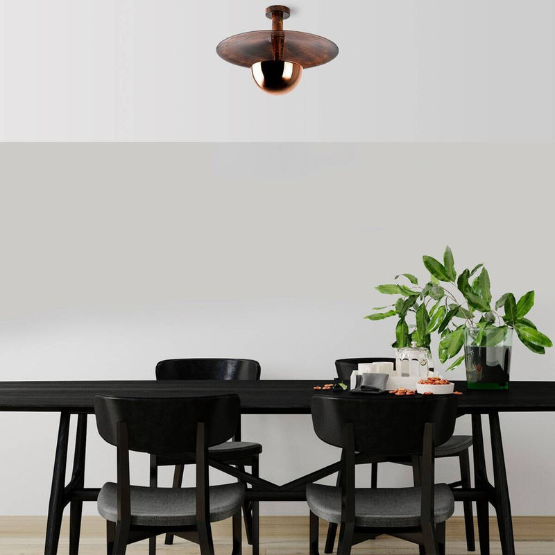Opviq Deckenleuchte Kurt aus Metall in Kupfer, B/H/T: 48 x 35 x 48 cm, G9 Fassung - Bild 3
