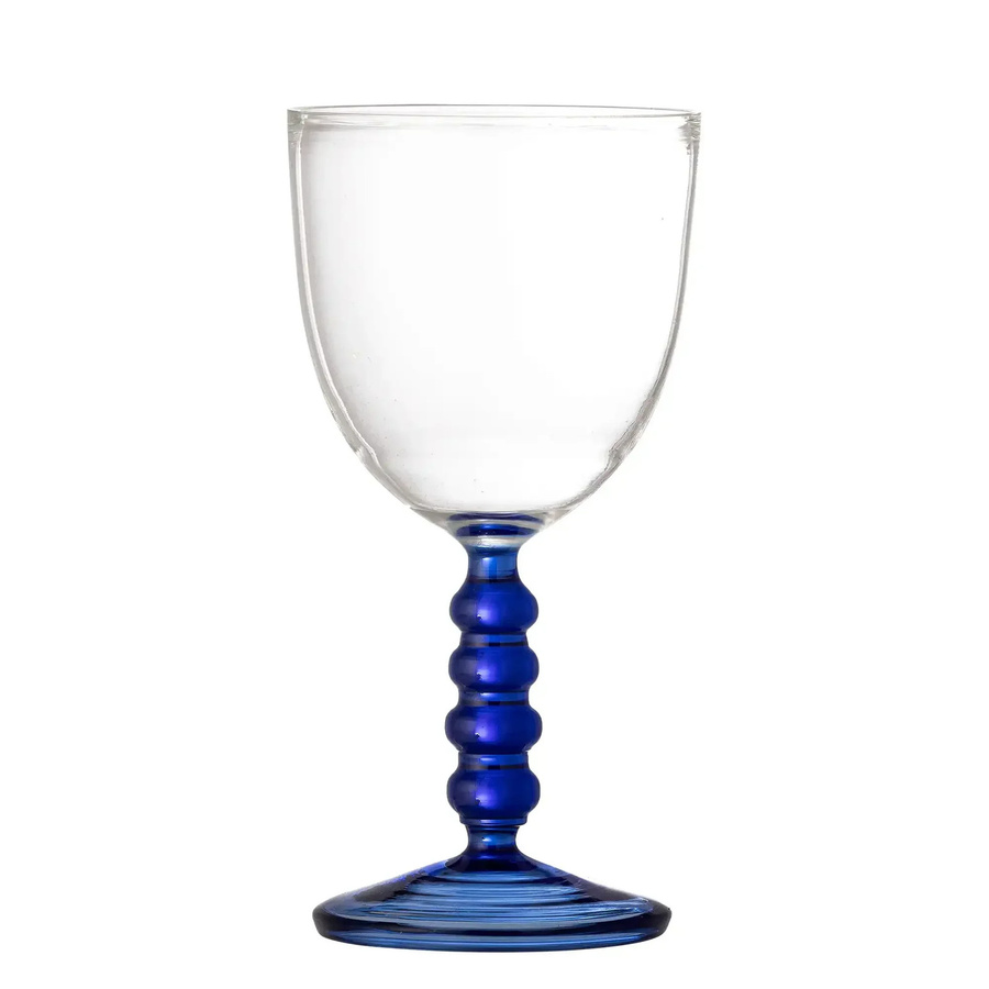 Bloomingville Weinglas Noemi aus Glas in Blau - Bild 1