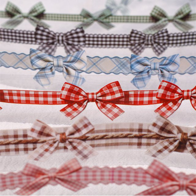 Rotes Washi-Tape mit Schleifenmuster für Scrapbooking und DIY-Projekte, Breite: 3,5 cm, Länge: 200 cm - Bild 1