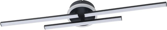 Eglo LED Deckenleuchte Vascella Schwarz mit futuristischem Design, 2500lm, 4000K, B: 72 cm, H: 14 cm - Bild 1