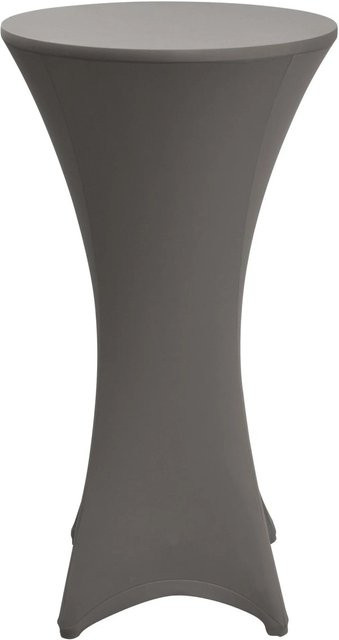 Beautissu Stretch Tischdecke für Bistrotische in Anthrazit, rund, Durchmesser: 60 cm - Bild 1