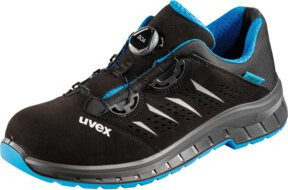 Uvex 2 Trend S1P Halbschuh mit BOA-System in Schwarz/Blau, Größe 48 - Bild 1