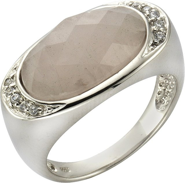 Zeeme Ring 925 Silber, Rosenquarz, Damen - Bild 1