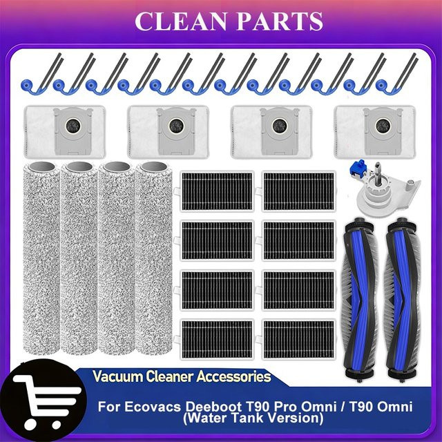 Ecovacs Infinity Bürsten- und Filterzubehör für T90 Pro Omni, T90 Omni, X12 PRO OMNI, X9S Pro Omni, X9S Omni und Yeedi M16 inklusive Wassertank - Bild 1