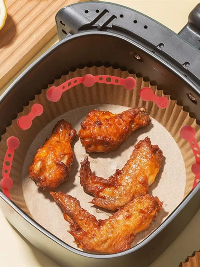 Junerain Magnetische Silikon Schnalle für Air Fryer zur Fixierung von Backpapier in Grau - Bild 6