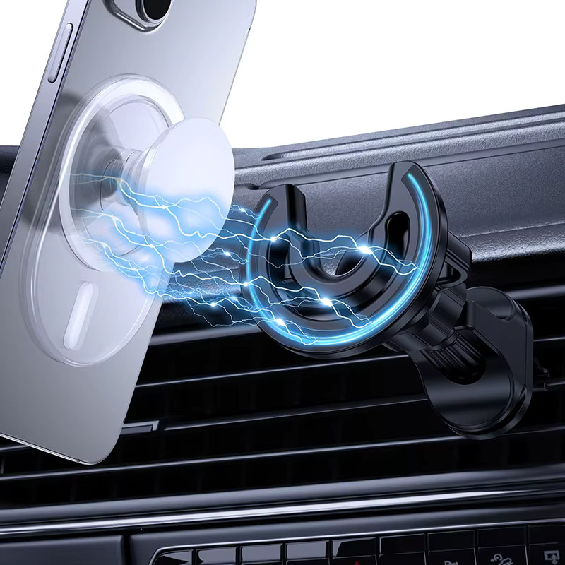 Magnetische Auto-Handyhalterung für Lüftungsschlitze mit 360 Grad Drehung und MagSafe Kompatibilität in Schwarz oder Weiß - Bild 5