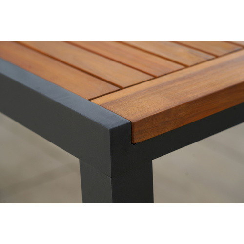 MERXX Gartenmöbelset Paxos 8-teilig aus Aluminium, Textil und Akazie in Grau mit ausziehbarem Tisch - Bild 2