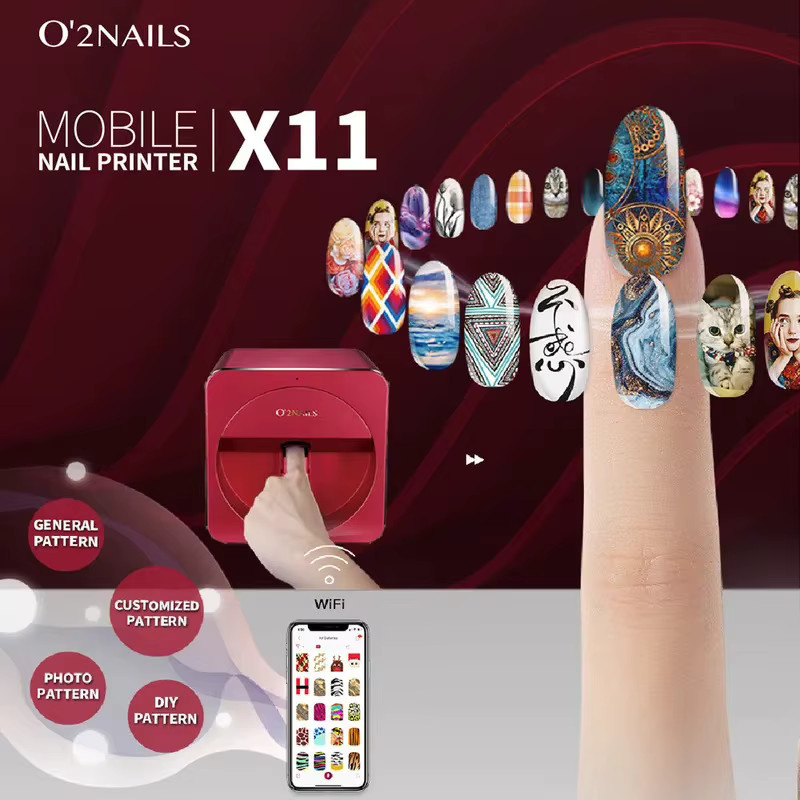O2nails X11 Professioneller mobiler Nagelkunstdrucker, Unisex - Bild 3