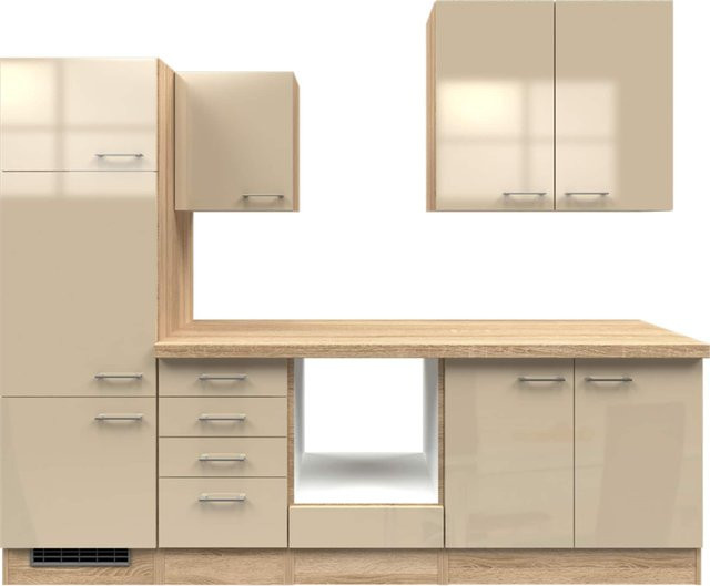Flex-Well Küchenzeile Nepal in Braun und Beige ohne Elektrogeräte Breite: 270 cm - Bild 1