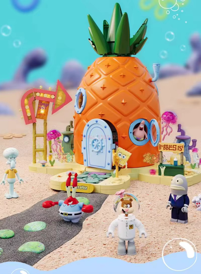 Areax Spongebob Bikini Bottom Bausteine World Series, 6-teiliges Set, Blind Box - Bild 3