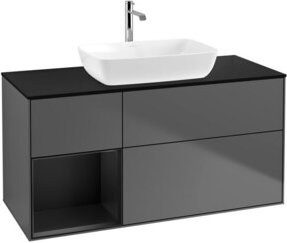 V&B Waschtischunterschrank Finion in Anthrazit lackiert, Breite: 120 cm, Tiefe: 50,1 cm, Höhe: 50,1 cm - Bild 1