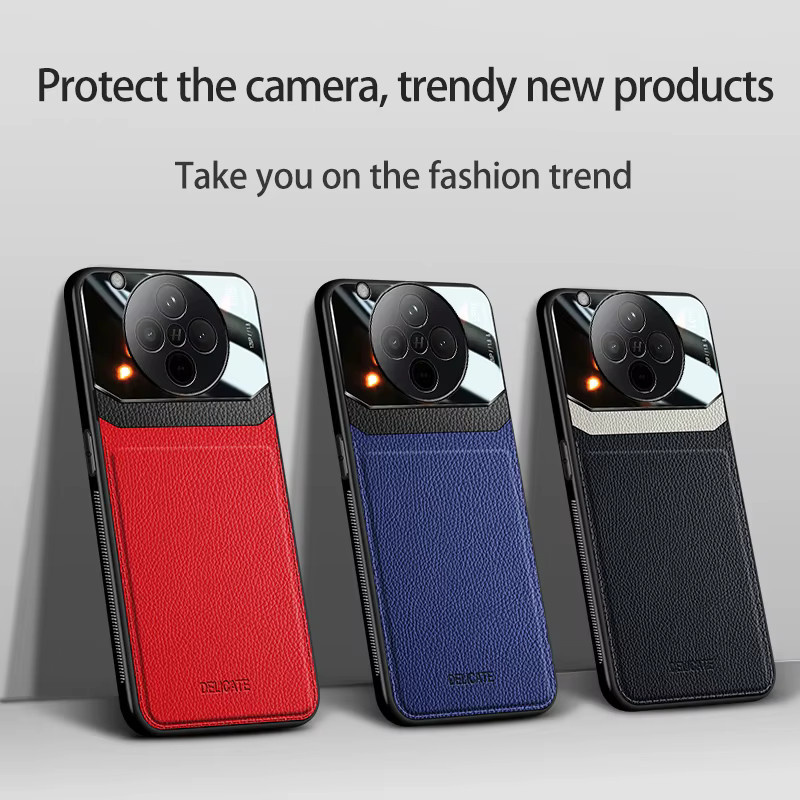EUCAGR Acryl PU Ledertasche Schutzhülle für OPPO Find X8 Pro, X8S, X8 Ultra und X7 Ultra in Blau - Bild 2