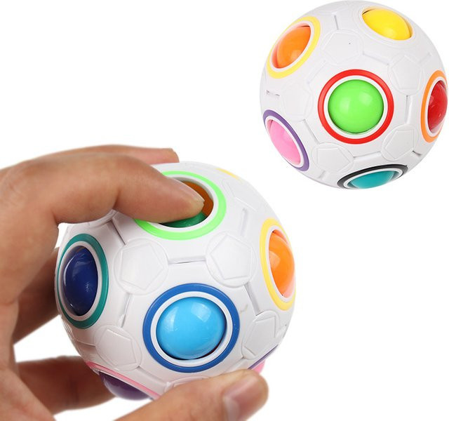 Meade Magic Rainbow Puzzle Ball Cube Speed Ball, Fidget Ball Toy - Bild 1