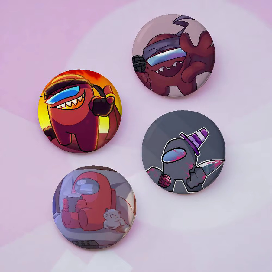 Brosche Are You The I-Impostor Anime, runde Ornamentnadel - Bild 2