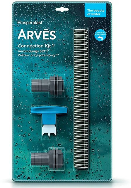 Arves Verbindungsset mit Handbohrer 1 Zoll (25 mm) aus Kunststoff in Basaltgrau - Bild 1