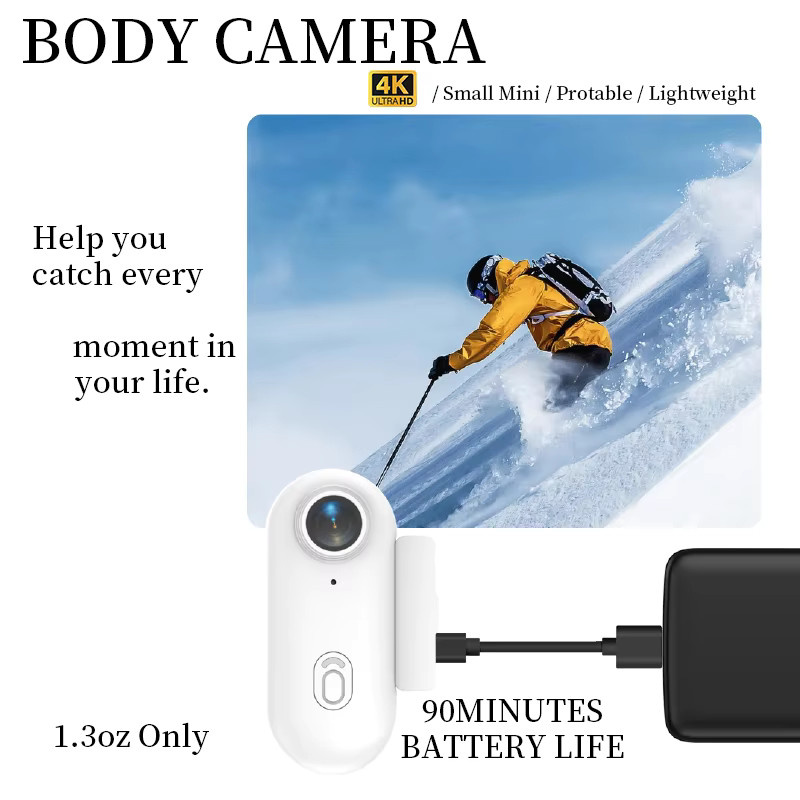 JETO 4K POV Pro Cam Action Camera mit WiFi und 128GB Speicher in Weiß - Bild 3