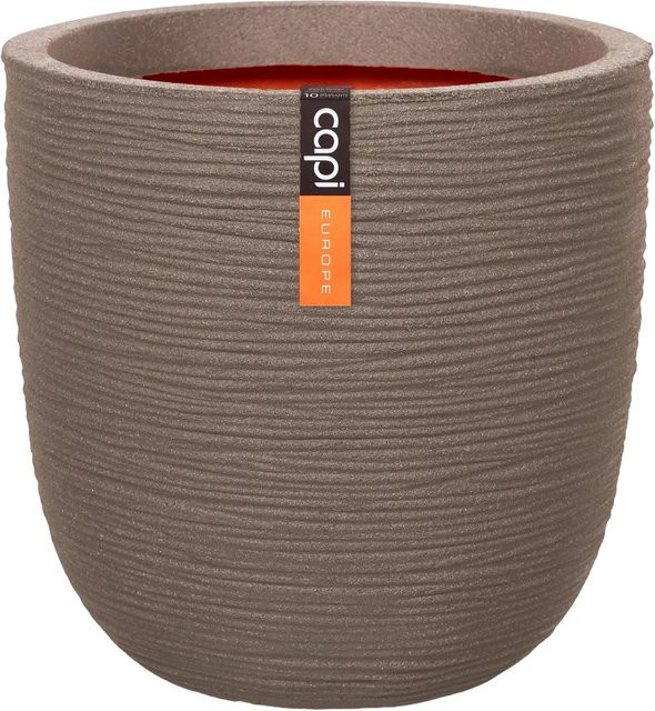 Capi Europe Blumentopf Kugel Rib NL in Taupe, Durchmesser: 35 cm, Höhe: 34 cm - Bild 1