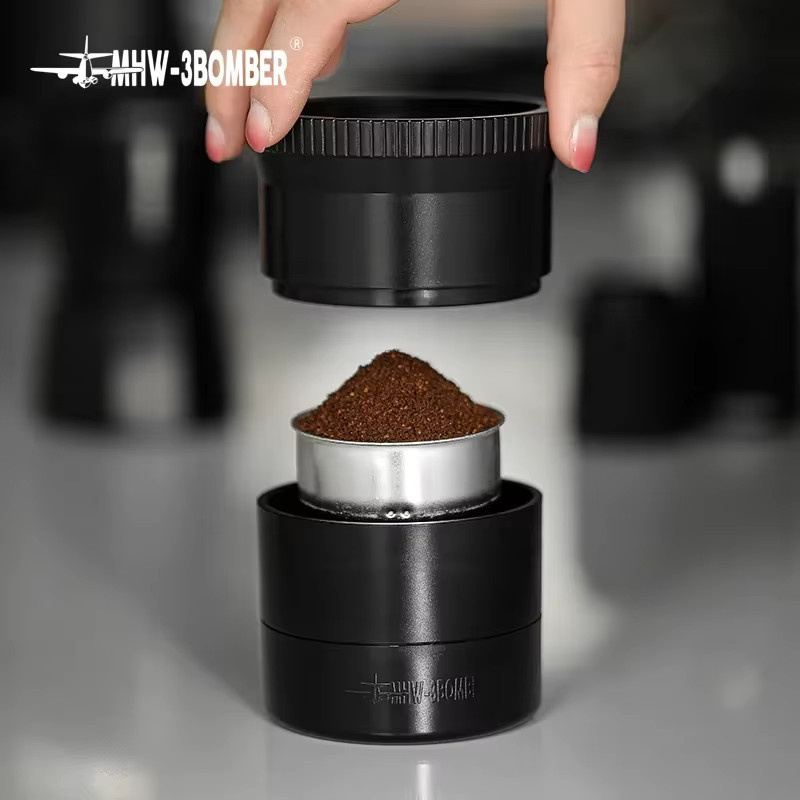 MHW-3BOMBER Moka Pot Distributor Kaffee Distributing Leveler aus Kunststoff und Edelstahl in Schwarz - Bild 3