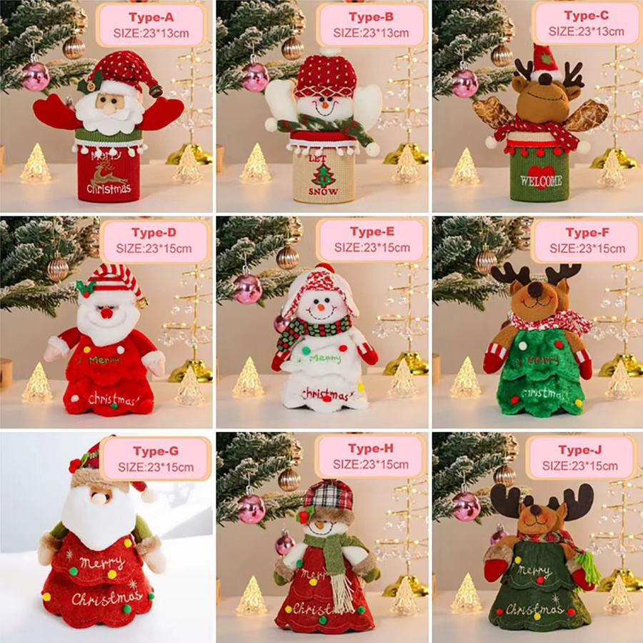 Wiederverwendbare Weihnachtsgeschenkboxen mit Weihnachtsmann-Motiv als DIY Weihnachtsbaum Dekoration und Süßigkeitentüten in Mehrfarbig - Bild 3