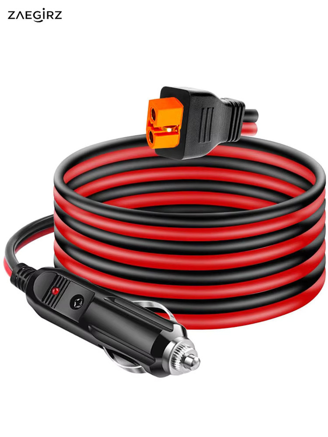 ZAEGIRZ XT60i auf Auto-Zigarettenanzünderkabel 12AWG, Länge: 1,5 m, kompatibel mit Ecoflow Delta/River, Anker SOLIX, ALLPOWERS R600 und BLUETTI AC2A/AC70/EB55 - Bild 7