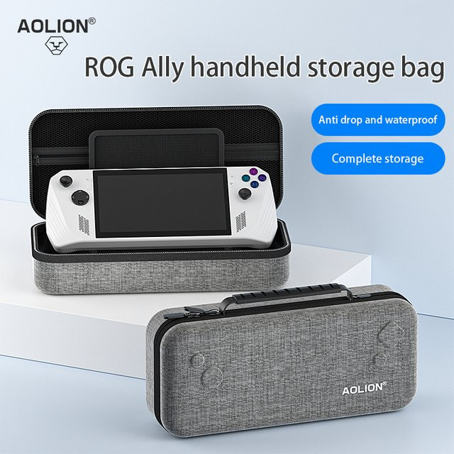 Aolion EVA Schutzhülle für ASUS ROG Ally in Grau als praktische Reise- und Tragetasche für dein Spielzubehör - Bild 1
