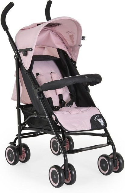 Moni Buggy Jerry in Rosa Schwarz mit schwenkbaren Vorderrädern und Sonnendach - Bild 1