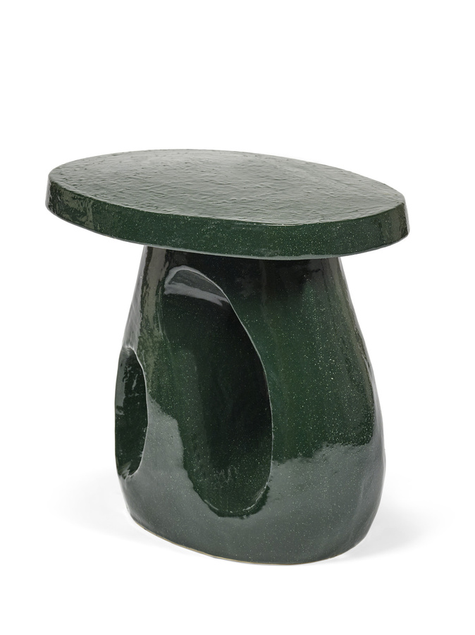 Serax Ame Beistelltisch 10 aus Steinzeug in Green Glossy - Bild 2