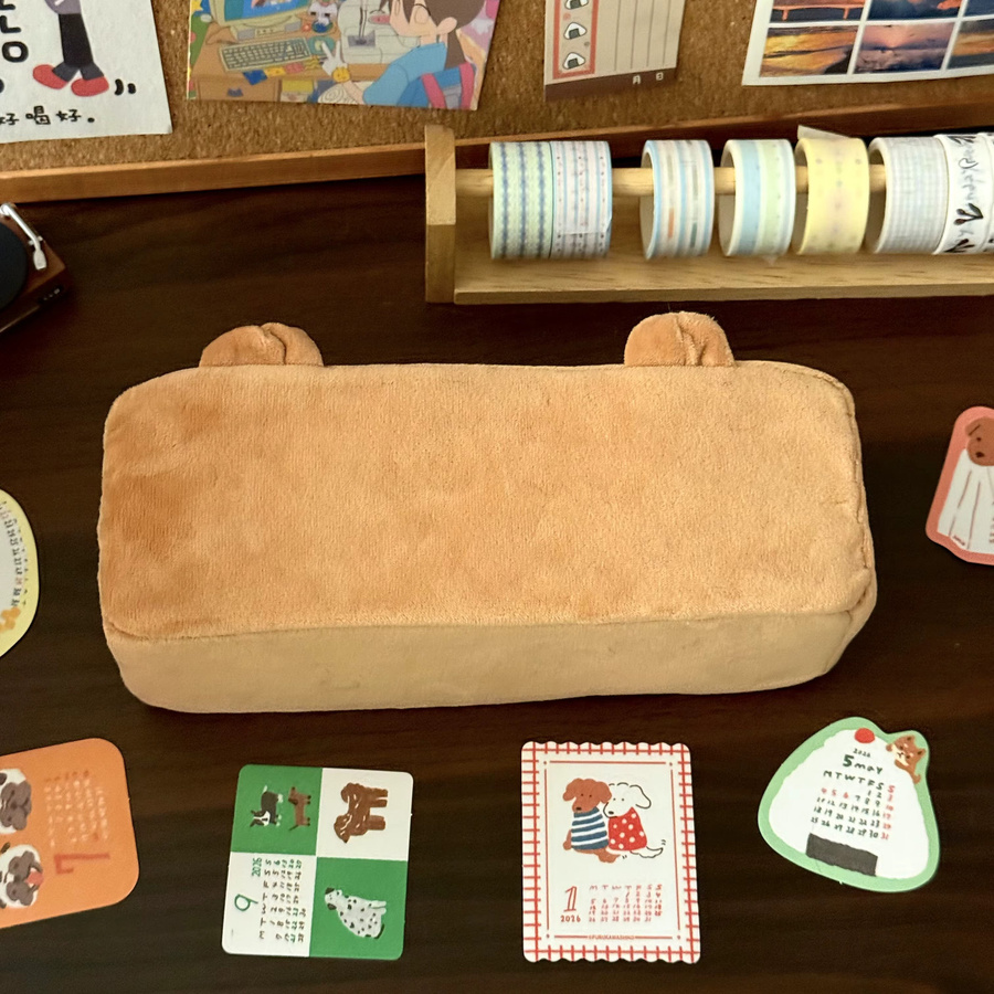 Rilakkuma Plüsch-Aufbewahrungsbox mit Unterteilung als Schreibtisch-Organizer für Schmuck und Schreibwaren - Bild 4