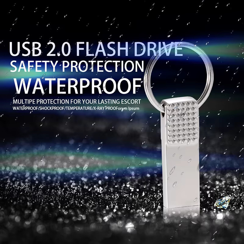 JASTER USB-Stick aus Metall in Silber als kompakter externer Speicher - Bild 3
