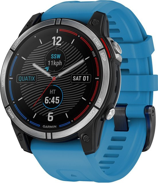 Garmin Smartwatch, Quatix 7 Base, Edelstahl, Schwarz, 47 mm, Herren - Bild 1