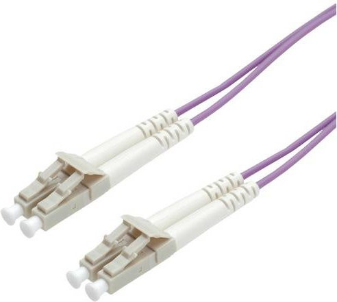 Roline Glasfaser LWL Anschlusskabel 2x LC auf 2x LC in Violett, Länge: 7,00 m - Bild 1