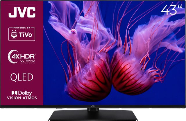 JVC QLED Smart TV LT-VUQ3455 4K UHD TiVo Fernseher, 43 Zoll, Schwarz - Bild 1