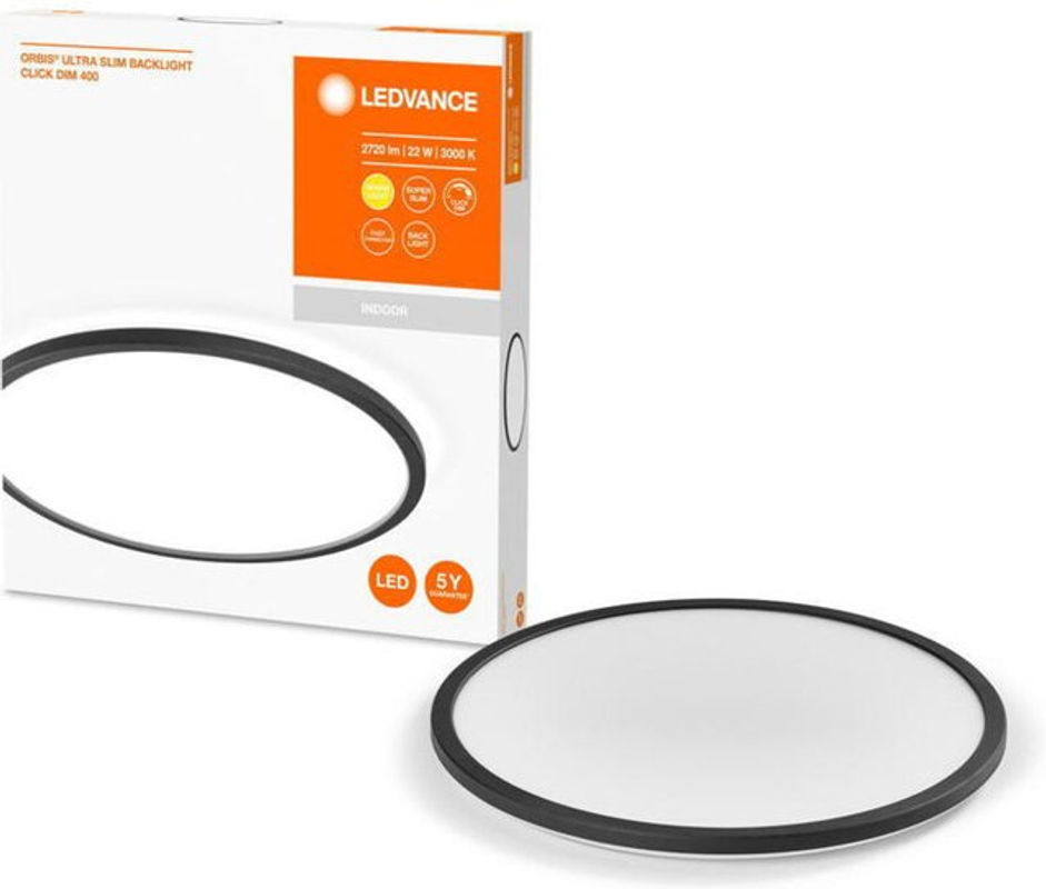 LEDVANCE Orbis LED Deckenleuchte aus Kunststoff in Schwarz und Weiß, H: 2,7 cm, D: 40 cm - Bild 5