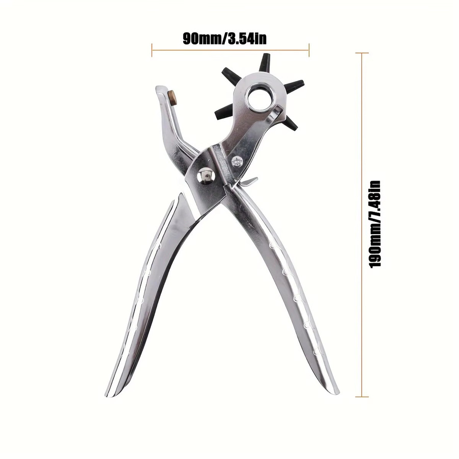 Professionelles Locher-Werkzeug aus Metall in Silber für Leder, Gürtel, Uhrenarmbänder und Handtaschengurte - Bild 6